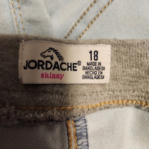 (2 pair) Girls Jorache stretch cut off jeans with elastic waist. - Picture 7 of 7